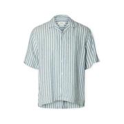 Overhemd Lange Mouw Selected RlxKylian Linen Shirt - Blue Mirage/Blue ...