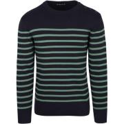 Sweater Armor Lux Groix Trui Strepen Navy Groen