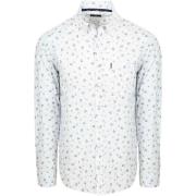 Overhemd Lange Mouw State Of Art Overhemd Flower Print Wit