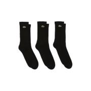 Socks Lacoste Sport 3 Pack High Cut Socks Black/Black/Black