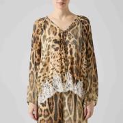Blouse Ermanno Scervino D48EK061EC3CAMICIASTAMPALEOPARDOPIZZO