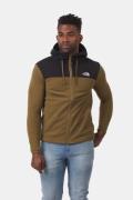 The North Face Homesafe Full Zip Fleece Hoodie Trui Donkerkaki/Zwart