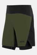 Gore Wear Gw R7 2In1 Shorts Donkergroen/Zwart