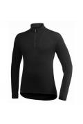 Woolpower Zip Turtleneck 200 Baselayer Unisex Zwart