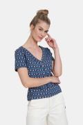 Tranquillo Jersey T-shirt Dames Middenblauw/Assorti / Gemengd