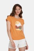 Tranquillo Aus Biobaumwolle T-shirt Dames Oranje