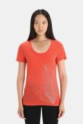 icebreaker Tech Lite II Scoop Plume T-shirt Dames Oranje