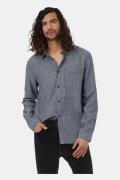 tentree M Hemp Button Front Shirt Middenblauw