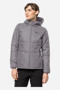 Jack Wolfskin Bergland Gevoerde Dames Hoodie Lichtgrijs/Middengrijs