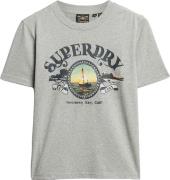 Superdry T-shirt Travel Souvenir Grijs dames