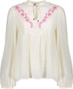 Geisha Blouse Embroidery Wit dames