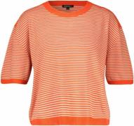 Question pull stripe cropped Oranje dames