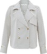 Yaya Printed blouse jacket Beige dames