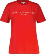 Tommy Hilfiger Reg corp logo shirt Rood dames
