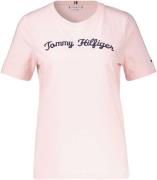 Tommy Hilfiger reg script c nk ss Roze dames