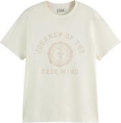 Scotch & Soda REGULAR FIT T-SHIRT WITH FRONT ARTW Wit dames