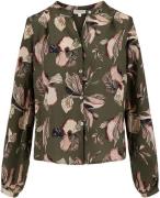 Zusss blouse met Iris bloemen print Groen dames