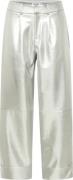 Ichi Pantalon Kate Metallic Grijs dames