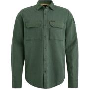 Pme Legend Long Sleeve Shirt Flanel Herringbo Groen heren