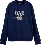 Scotch & Soda Front artwork relaxed fit sweatshir Blauw heren