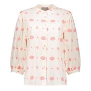 Geisha Blouse Embroidery Wit dames