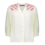 Geisha Blouse Embroidery at Yoke Wit dames