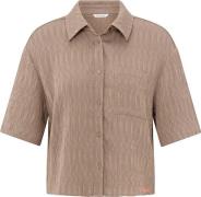 Yaya Blouse met Textuur Bruin dames