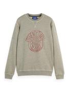 Scotch & Soda Sweater Denim Artwork Grijs heren