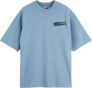 Scotch & Soda T-shirt Artwork Indigo heren