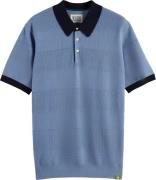 Scotch & Soda Polo Tone On Tone Indigo heren