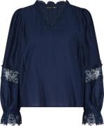 Label Dot Blouse Aicha Blauw dames