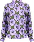 Geisha Blouse Print Flowers Paars dames