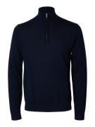 Selected Homme Half-zip Trui Ray Blauw heren