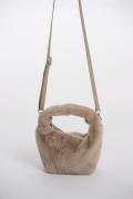 Rino & Pelle Crossbody Tas Cheryl Faux Fur Off White dames