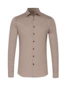 Desoto Overhemd Casual Kent Strijkvrij Bruin heren