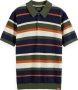 Scotch & Soda Polo Striped Navy heren