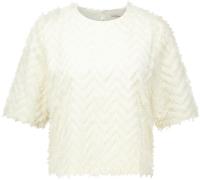 Zusss Top Feather Jacquard  Wit dames