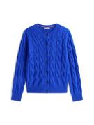 Tommy Hilfiger Vest Cable Soft Wol  Kobalt Blauw dames