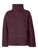 Selected Femme Trui Gabriella Gebreid Bordeaux Rood dames