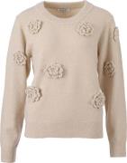 Enjoy Trui Bloem Beige dames