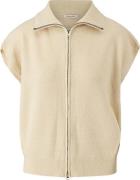 Zusss Mouwloos vest rits Beige dames