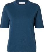 Selected Femme T-shirt Lura Navy dames