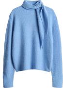 Opus Gebreide Trui Parf van alpacawolmix Aqua dames