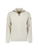 No Excess Pullover Half Zip Wing Collar Tuck Grijs heren