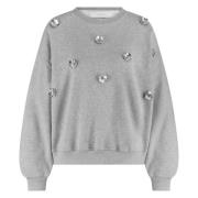 Nukus Pullover Beatriz Flower Grijs dames