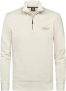 Petrol Half Zip Trui Beige heren