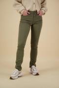 Enjoy Broek  5-Pocket Superstretch Lang Groen dames