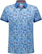 A Fish Named Fred Polo Floral Aqua heren