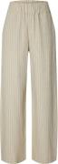 Selected Femme Pantalon Mariam Wide Linnen Blend Beige dames