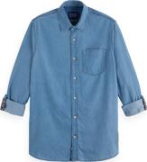 Scotch & Soda Overhemd Denim Indigo heren